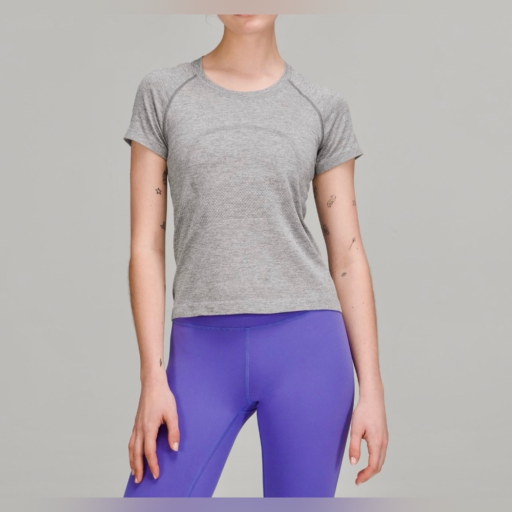 Lululemon swiftly tank waist length 2.0 slate grey size 2